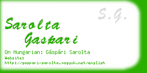 sarolta gaspari business card