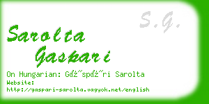sarolta gaspari business card